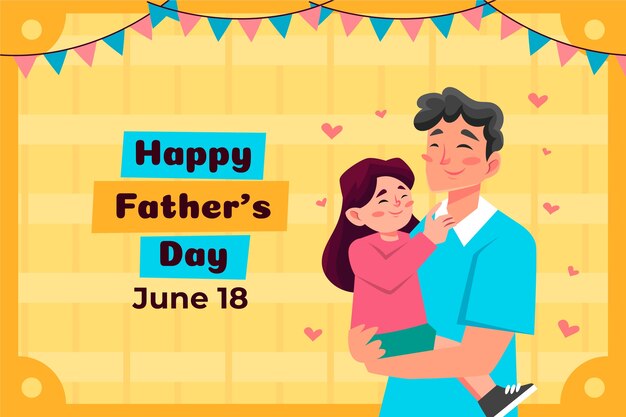 Sfondo piatto per la festa del papà