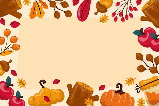 Sfondo piatto per la stagione autunnale