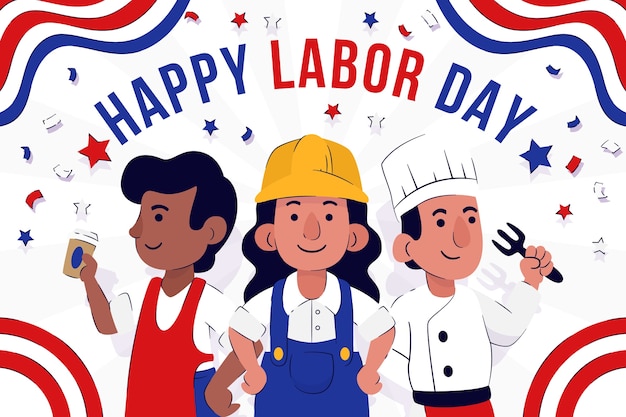Sfondo piatto per noi festa del lavoro