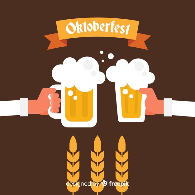 Sfondo piatto più oktoberfest