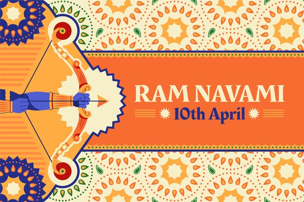 Sfondo piatto ram navami