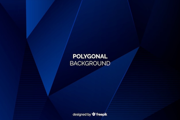 sfondo poligonale blu scuro