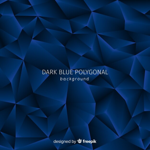 Sfondo poligonale blu scuro