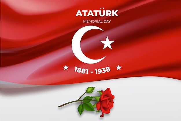 Sfondo realistico ataturk memorial day