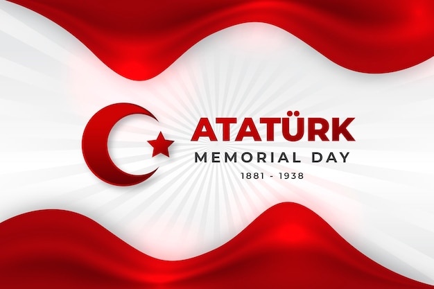 Sfondo realistico del giorno della memoria di ataturk