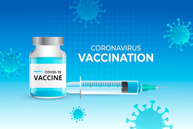 Sfondo realistico del vaccino contro il coronavirus