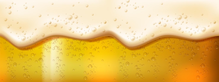 Vettore gratuito sfondo realistico dell'illustrazione vettoriale birra e schiuma a bolle concetto di oktoberfest