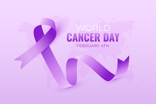 Sfondo realistico della giornata mondiale del cancro