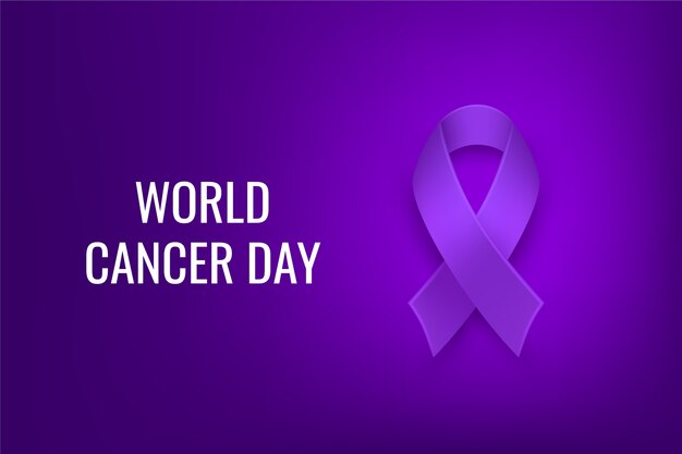 Sfondo realistico della giornata mondiale del cancro