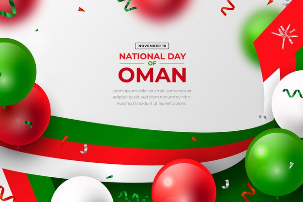 Sfondo realistico della giornata nazionale dell'oman