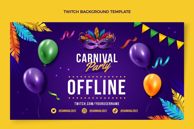 Sfondo realistico di contrazione di carnevale