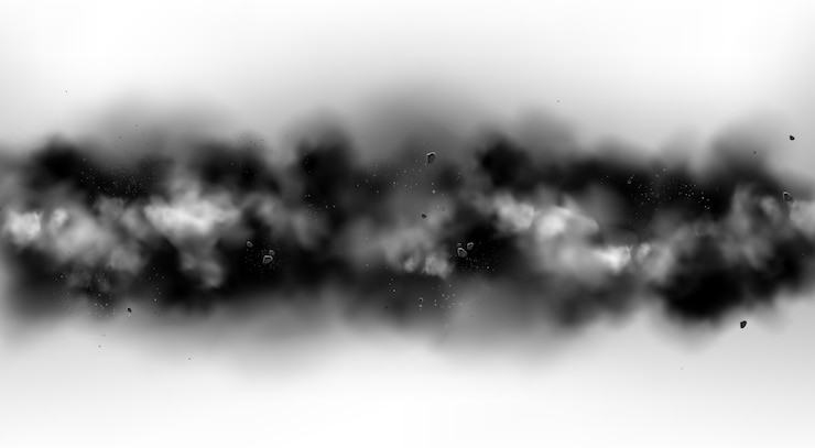 Vettore gratuito sfondo realistico di esplosione di fumo nero