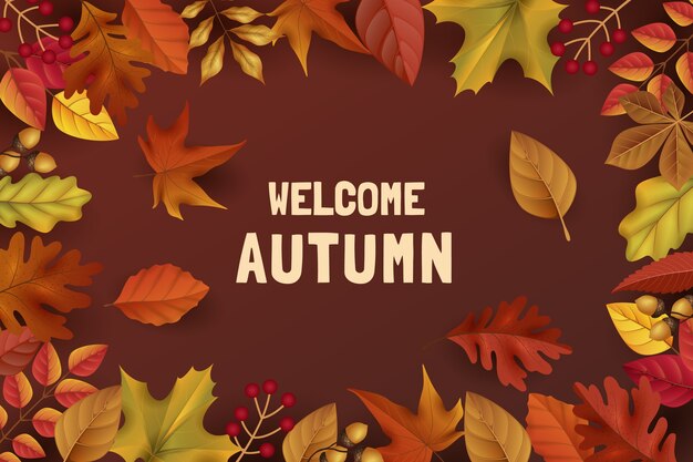 Sfondo realistico per la celebrazione della stagione autunnale
