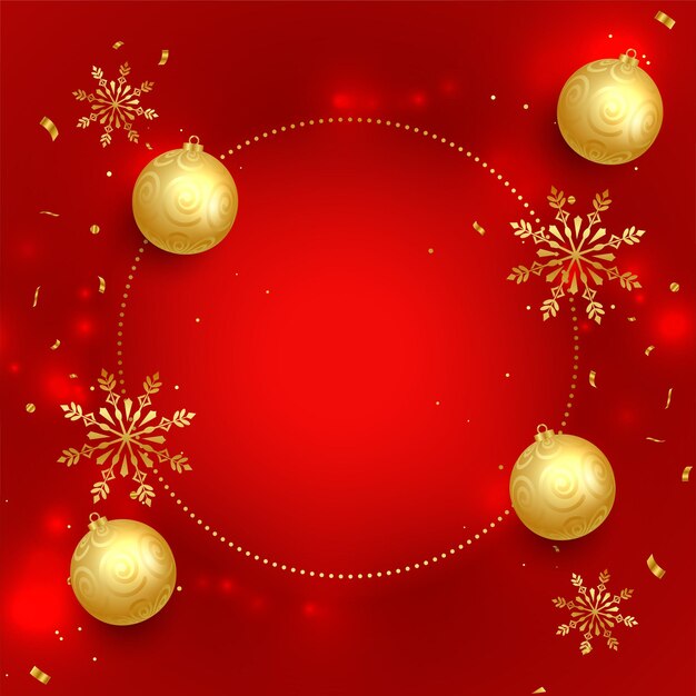 Sfondo rosso brillante di buon Natale con lo spazio dell'immagine