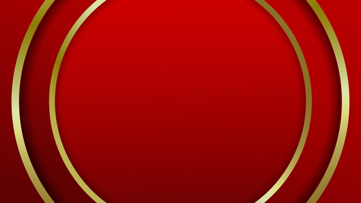 Vettore gratuito sfondo rosso con contorno dorato