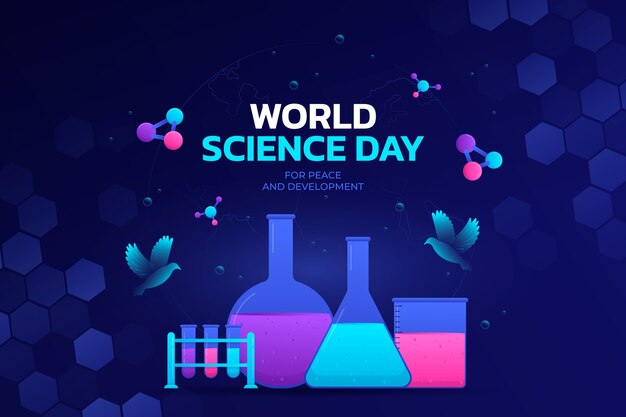 Sfondo sfumato della giornata mondiale della scienza