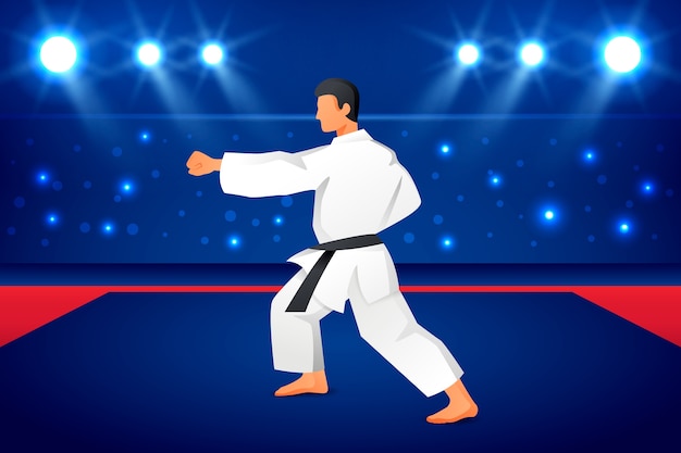 Sfondo sfumato di karate