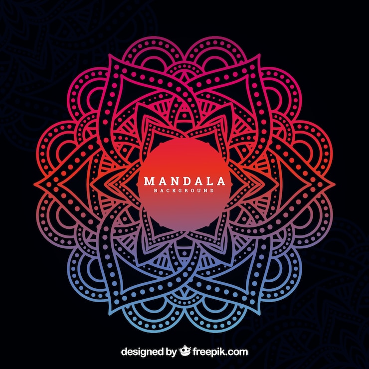Vettore gratuito sfondo sfumato mandala