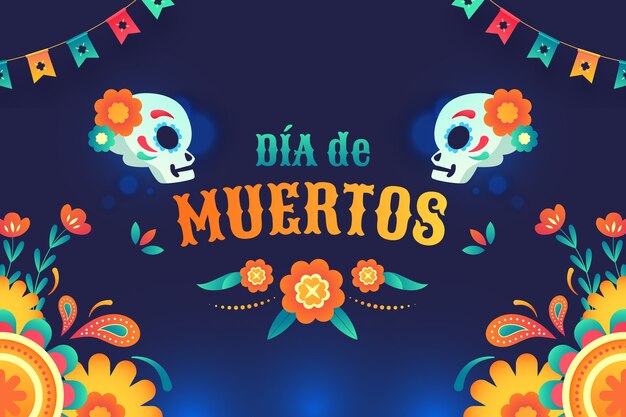 Sfondo sfumato per la celebrazione del dia de muertos