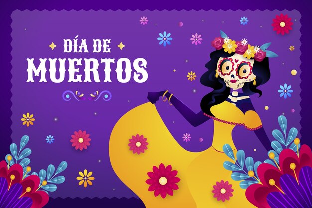 Sfondo sfumato per la celebrazione del dia de muertos