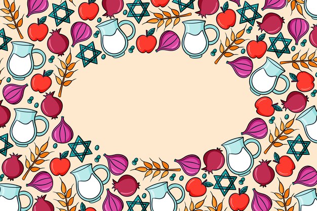 Sfondo shavuot disegnato a mano