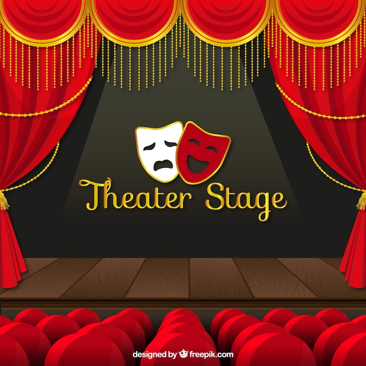 Vettore gratuito sfondo teatro del teatro