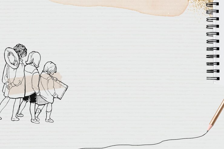 Vettore gratuito sfondo texture carta con studente disegnato a mano