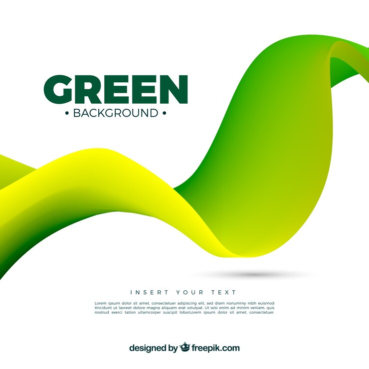 Vettore gratuito sfondo verde con onda