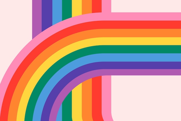 Sfondo vettoriale di orgoglio arcobaleno LGBTQ