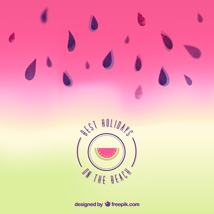Vettore gratuito sfondo watermelon per l'estate