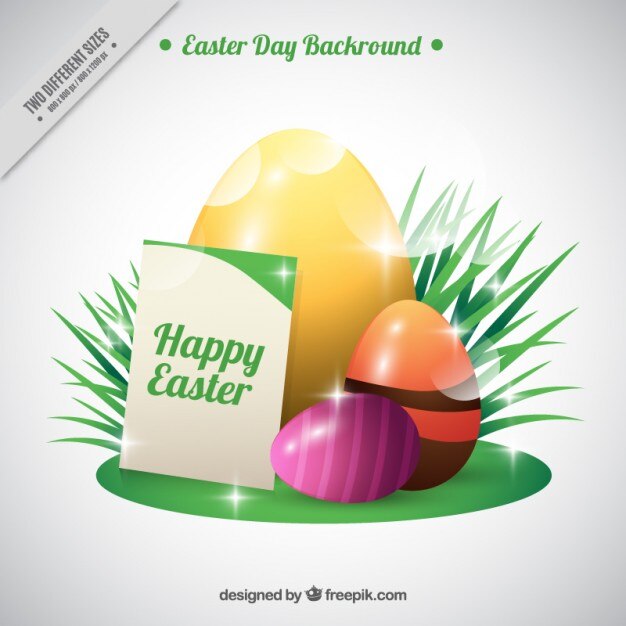 Vettore gratuito shiny background giorno di pasqua