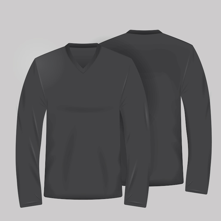 Vettore gratuito shirt modello nero