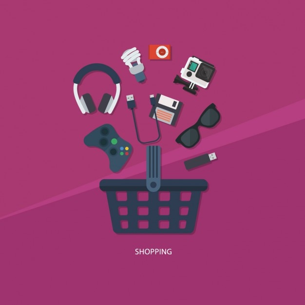 Vettore gratuito shopping icon collection