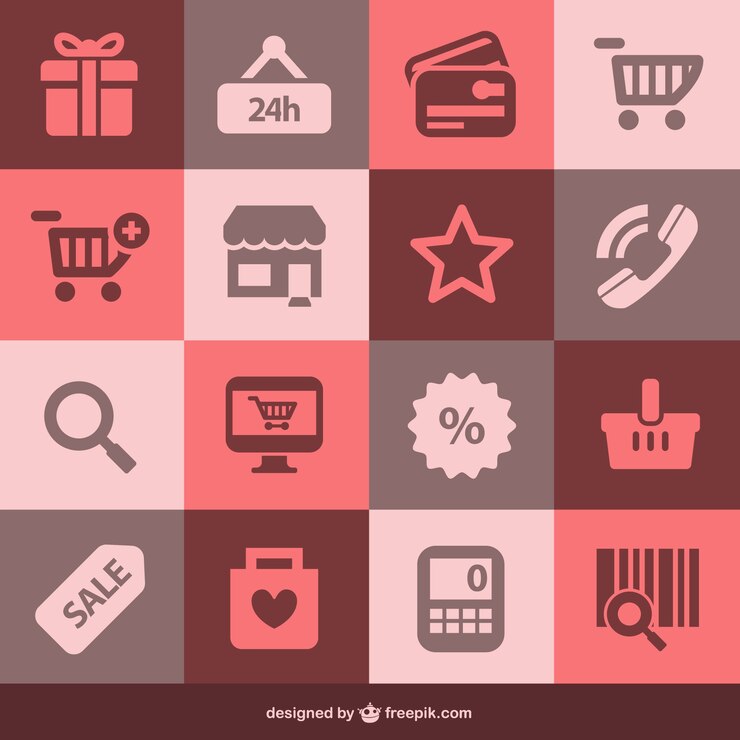 Vettore gratuito shopping icone