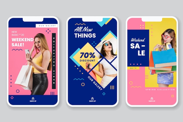 Shopping vendita collezione social media