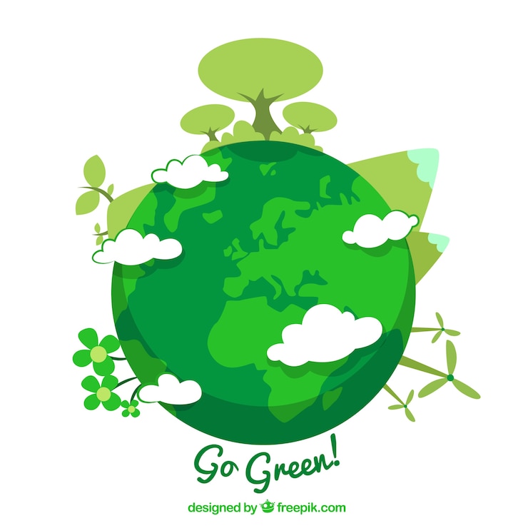 Vettore gratuito sii ecologico!