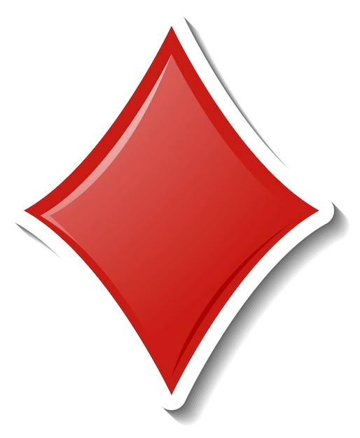 Simbolo della carta da gioco con diamante rosso