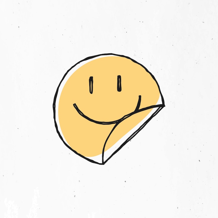 Vettore gratuito simbolo giallo volto sorridente