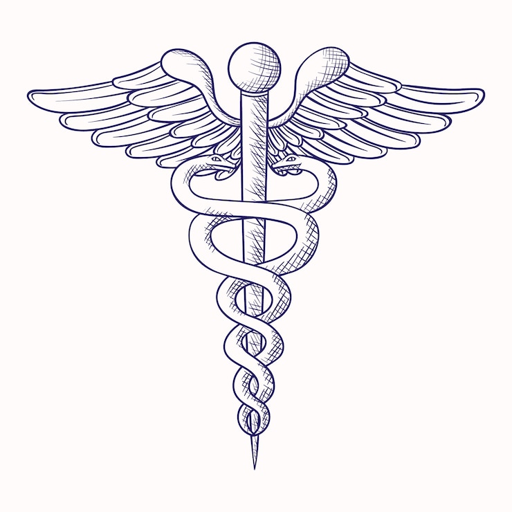 Vettore gratuito simbolo medico disegnato a mano