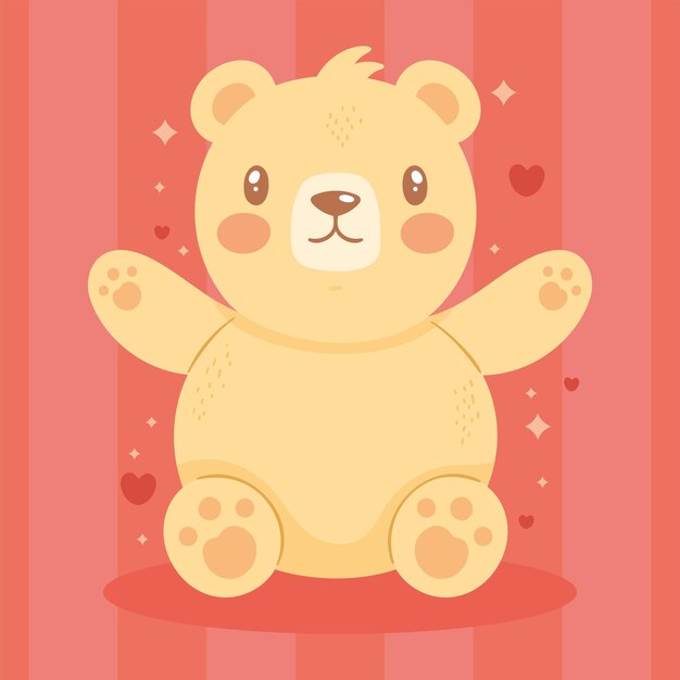 Simpatico orso giallo felice