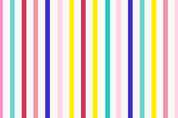 Vettore gratuito simpatico sfondo a righe, motivo colorato vettoriale
