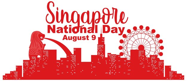 Singapore National Day con Marina Bay Sands Singapore e fuochi d'artificio
