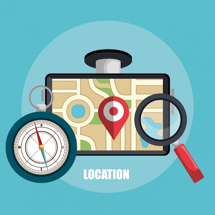 Vettore gratuito sistema di localizzazione geografica