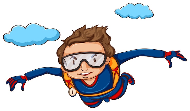 Vettore gratuito sky diving
