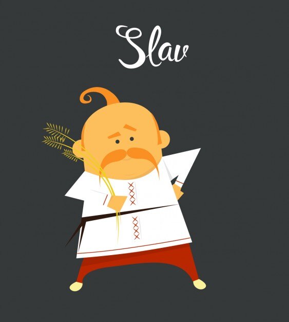Vettore gratuito slava man piatto illustrazione