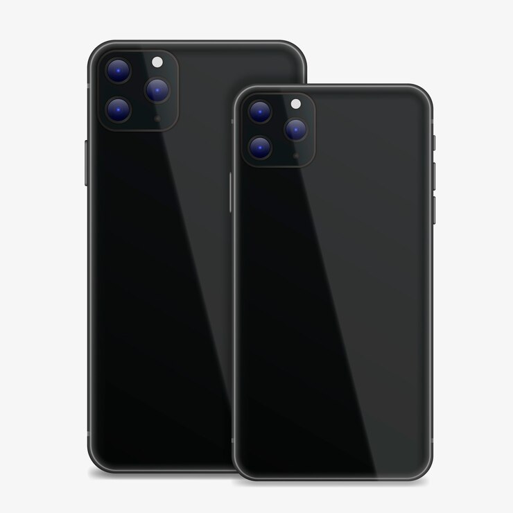 Vettore gratuito smartphone dal design realistico con tre fotocamere