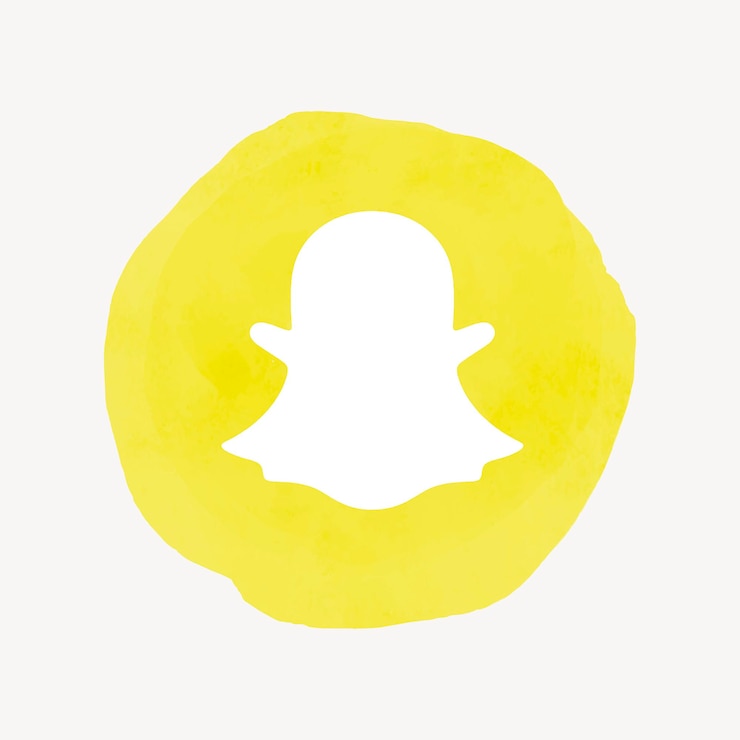 Vettore gratuito snapchat logo vettoriale nel disegno dell'acquerello. icona dei social media. 21 luglio 2021 - bangkok, thailandia