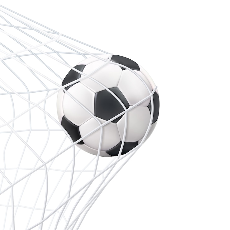Vettore gratuito soccer ball in the net pittogramma