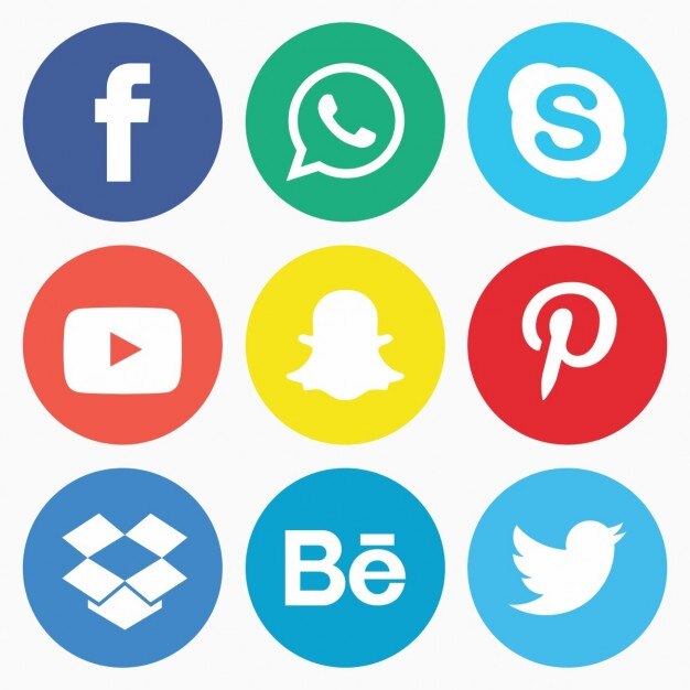 Vettore gratuito social media icon pack