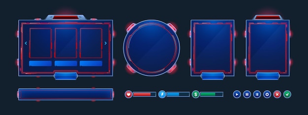Space stream overlay game twitch ui frame border
